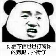 你信不信爸爸打断你的狗腿，扑街仔