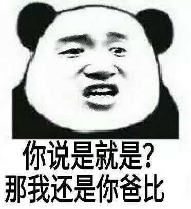 你说是就是？那我还是你爸比