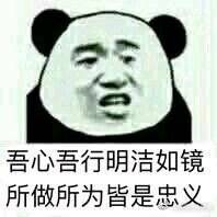 吾心吾行明洁如镜，所做所为皆是忠义