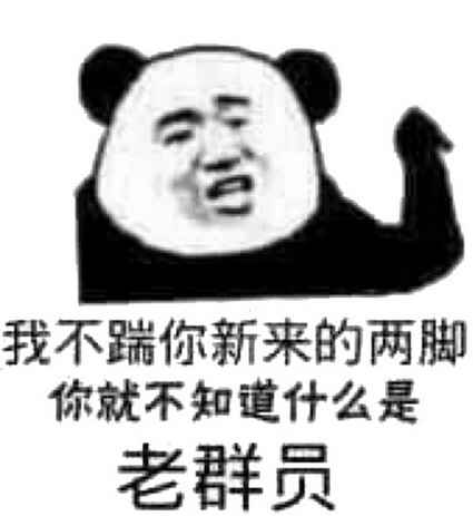 我不踹你新来的两脚，你就不知道什么是老群员