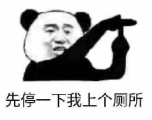 先停一下，我上个厕所