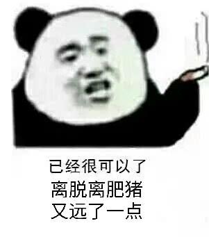 已经很可以了，离脱离肥猪又远了一点