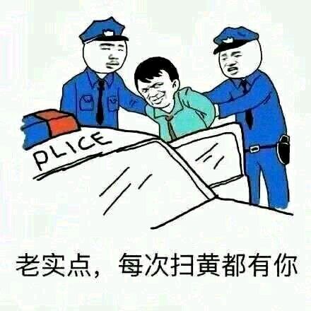 老实点；每次扫黄都有你