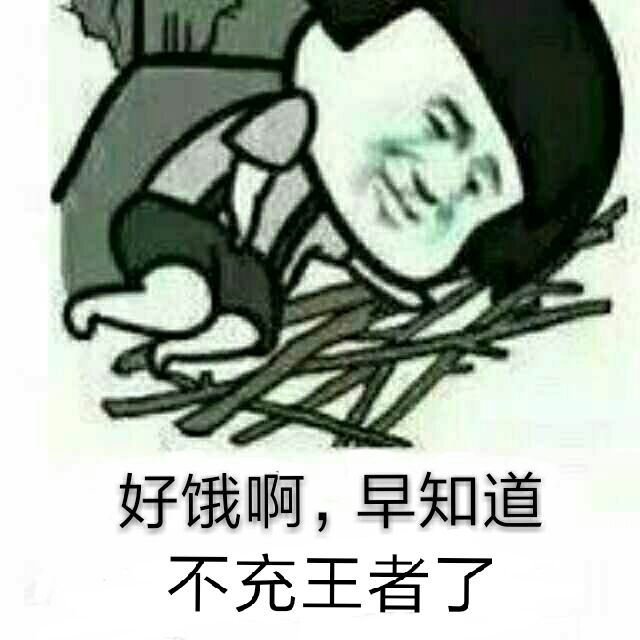 好饿啊，早知道不充王者了