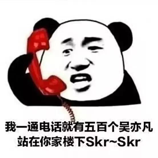 我一通电话就有五百个吴亦凡站在你家楼Skr Skr