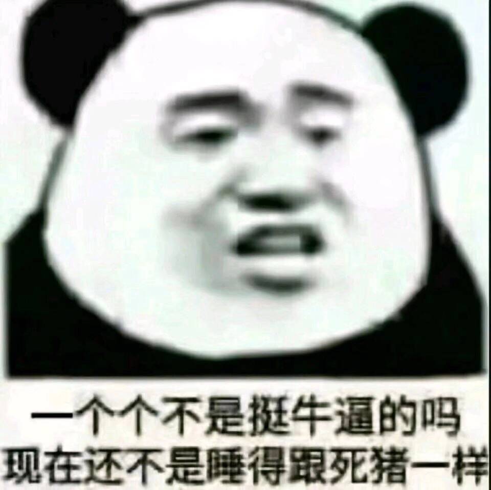 个个不是挺牛逼的吗？现在还不是睡得跟死猪一样