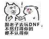 跟老子去玩DNF，不然打得你妈都不认得你