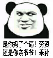 是你妈了个逼！劳资还是你亲爷爷！乖孙