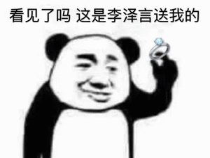 看见了吗？这是李泽言送我的