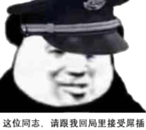 这位同志，请跟我回局里接受屌插（调查）