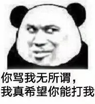 你骂我无所谓，我真希望你能打我