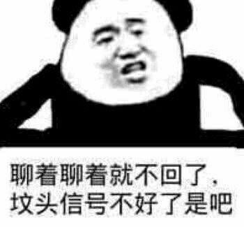 聊着聊着就不回了，坟头信号不好了是吧