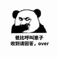 爸比呼叫崽子收到请回答，over