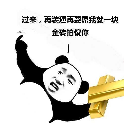 过来，再装逼再要属我就一块金砖拍傻你