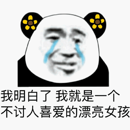 我明白了，我就是一个不讨人喜爱的漂亮女孩