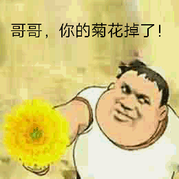 哥哥，你的菊花掉了！