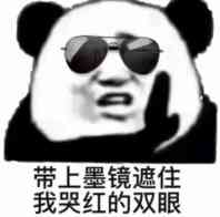 带上墨镜遮住我哭红的双眼