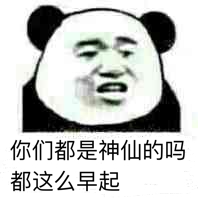 你们都是神仙的吗？都这么早起