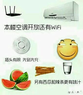 本楼空调开放还有WIFI