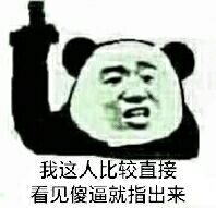 我这人比较直看见傻逼就指出来