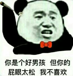 你是个好男孩，但你的屁眼太松我不喜欢
