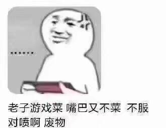 老子游戏菜嘴巴又不菜，不服对喷啊废物