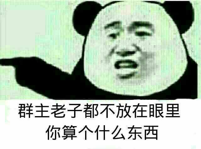 群主老子都不放在眼里，你算个什么东西