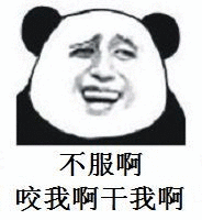 不服啊，咬我啊干我啊