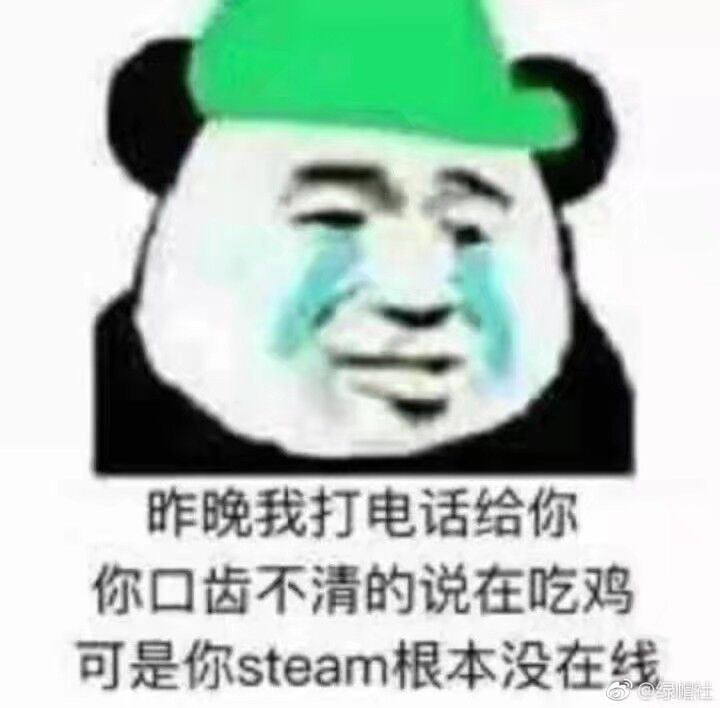 昨晚我打电话给你，你口齿不清的说在吃鸡，可是你 steam根本没在线