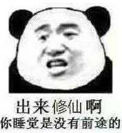 出来修仙啊，你睡觉是没有前途的