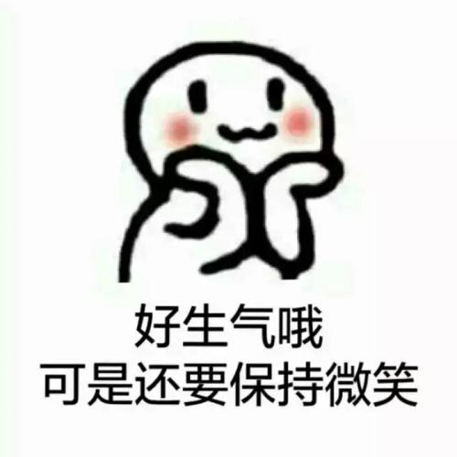 好生气哦，可是还要保持微笑