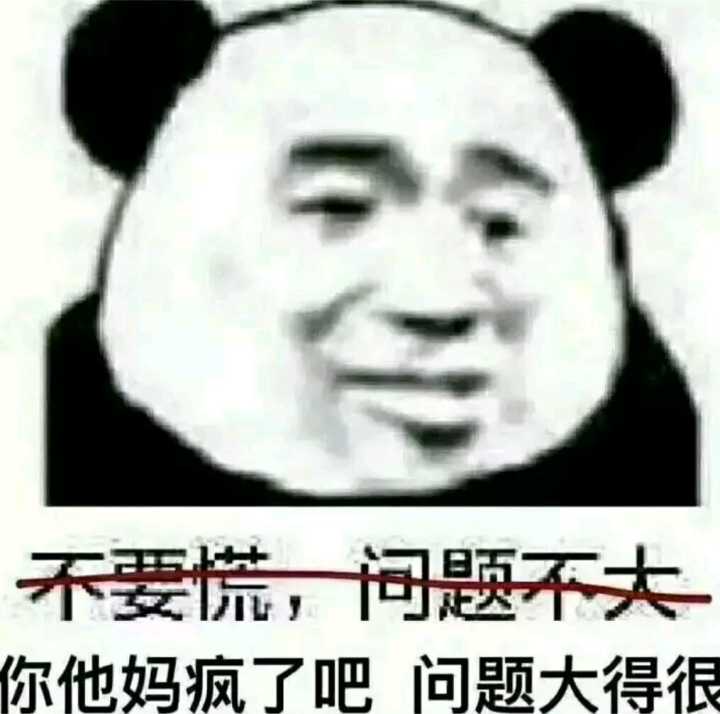 不要慌，问题不大，你他妈疯了吧，问题大得很