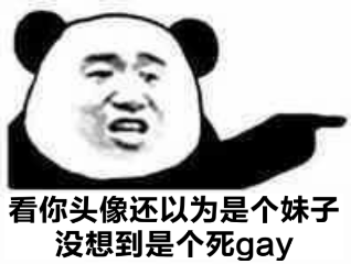 看你头像还以为是个妹子，没想到是个死gay
