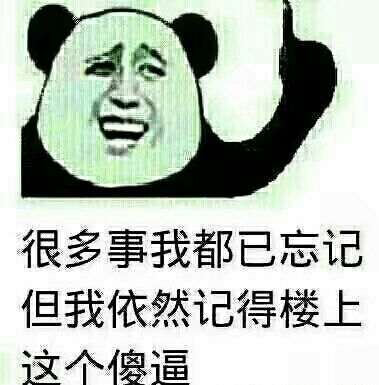 很多事我都已忘记，但我依然记得楼上这个傻逼