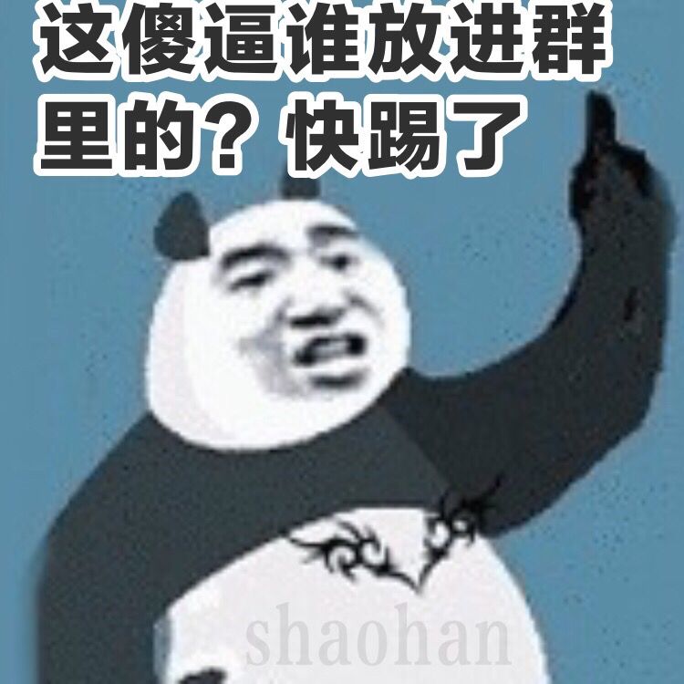 这傻逼谁放进群里的？快踢了