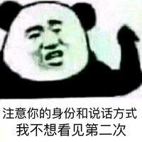 注意你的身份和说话方式，我不想看见第二次