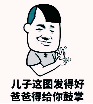 儿子这图发得好，爸爸得给你鼓掌