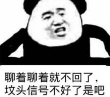 聊着聊着就不回了，坟头信号不好了是吧