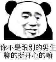 你不是跟别的男生聊的挺开心的嘛