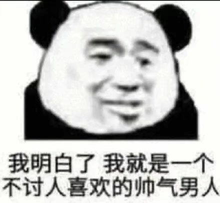 我明白了我就是一个不讨人喜欢的帅气男人