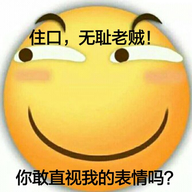 住口，无耻老贼！你敢直视我的表情吗？