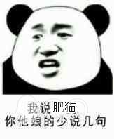 我说肥猫你他娘的少说几句