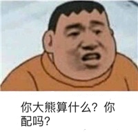 你大熊算什么？你配吗？