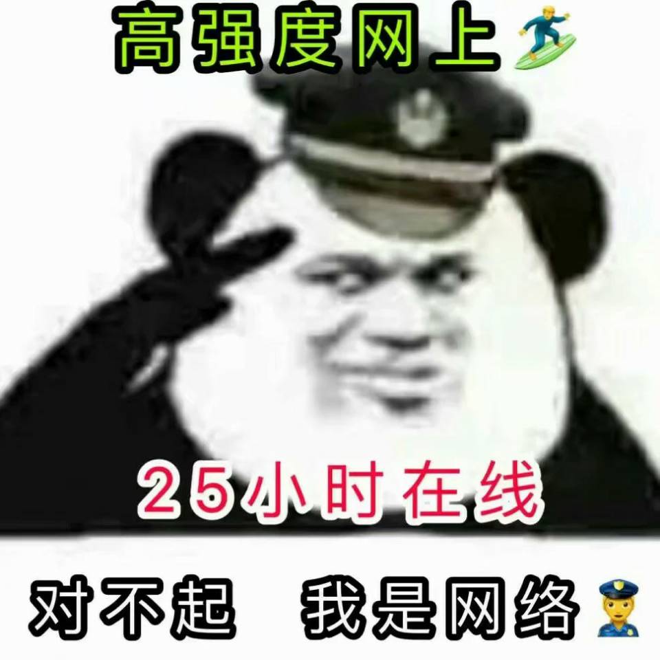 高强度网上多，25小时在线，对不起我是网警