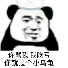 你骂我我吃亏，你就是个小乌龟