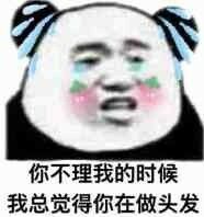 你不理我的时候，我总觉得你在做头发