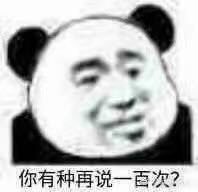 你有种再说一百次？