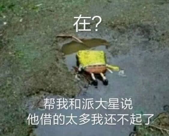 在？帮我和派大星说，他借的太多我还不起了