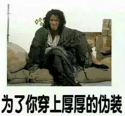 为了你穿上厚厚的伪装