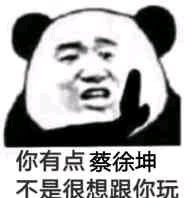 你有点蔡徐坤，不是很想跟你玩